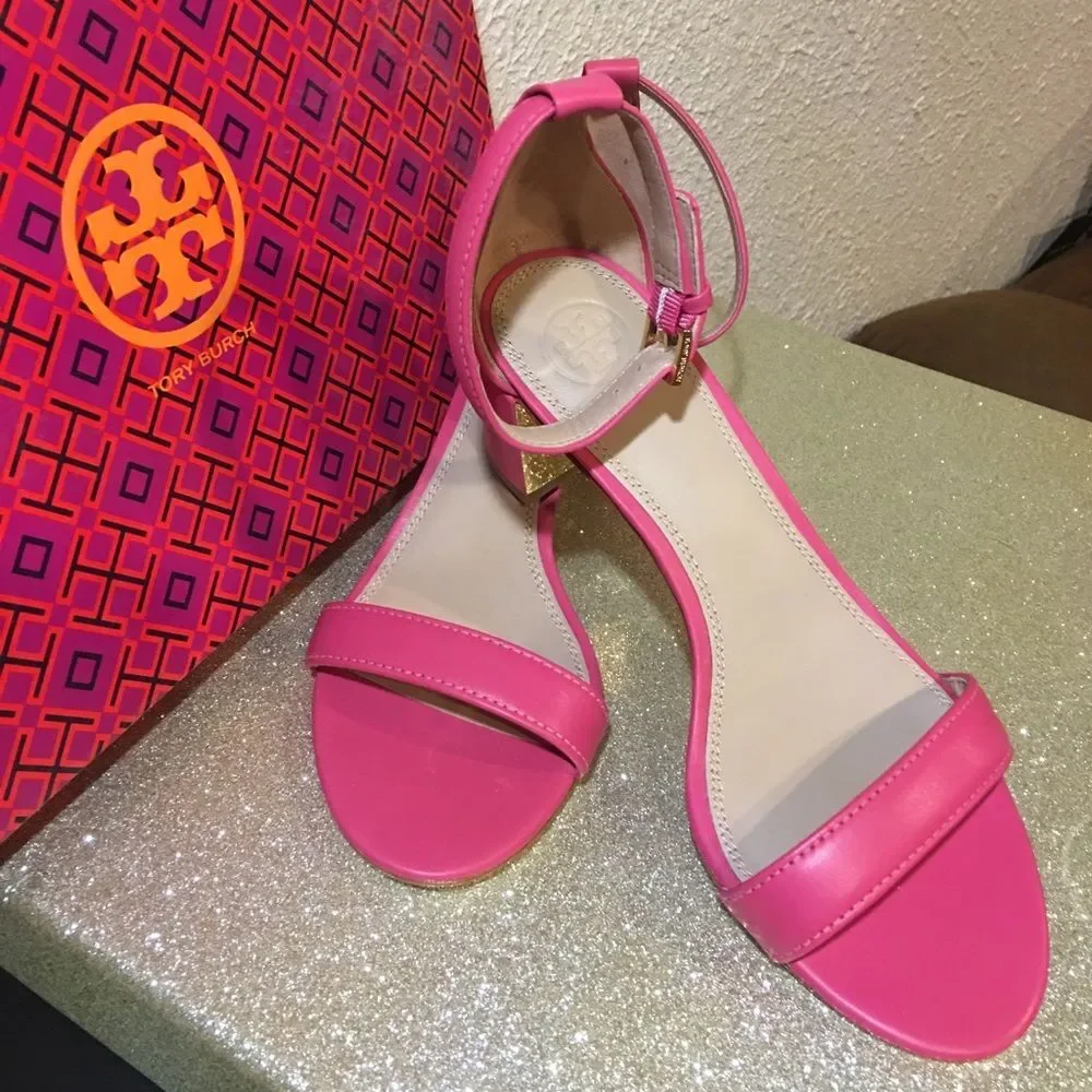 Tory Burch Cecile Ankle Strap Block Heels - NEW!